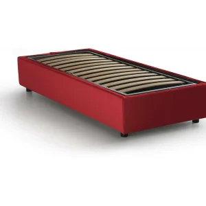 Talamo Italia Eenpersoonsbed Caterina Rood Afneembare Overtrek Opslag, Matrasmaat 80×200 cm Made in Italy Talamo Italia Eenpersoonsbed Caterina Rood Afneembare Overtrek Opslag, Matrasmaat 80×200 cm Made in Italy