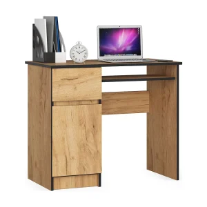 Bureau Links PIKSEL / Computerbureau / Computer Tafel / Bureautafel Rechts / Craft Eik / 90 x 77 x 50 cm Bureau Links PIKSEL / Computerbureau / Computer Tafel / Bureautafel Rechts / Craft Eik / 90 x 77 x 50 cm