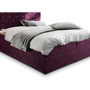 Boxspringbed RIVA 140×200 cm Set met hoofdbord, bedbodem en matras, Rood Boxspringbed RIVA 140×200 cm Set met hoofdbord, bedbodem en matras, Rood