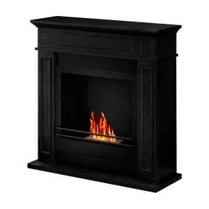 Cheminée bioéthanol au sol biocheminée JEFFERSON Noir L 89,5 x H90,5 x P28 Cheminée bioéthanol au sol biocheminée JEFFERSON Noir L 89,5 x H90,5 x P28
