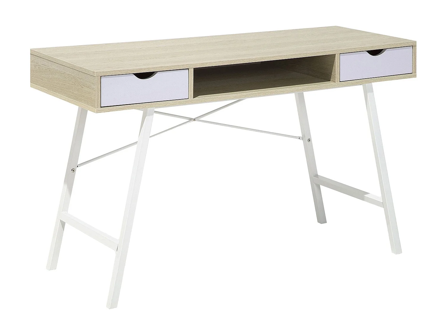 Bureau CLARITA Lichtbruin 120 cm 48 cm met opbergruimte