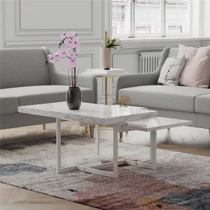Brielle | Salontafel in Wit Marmerlook Brielle | Salontafel in Wit Marmerlook