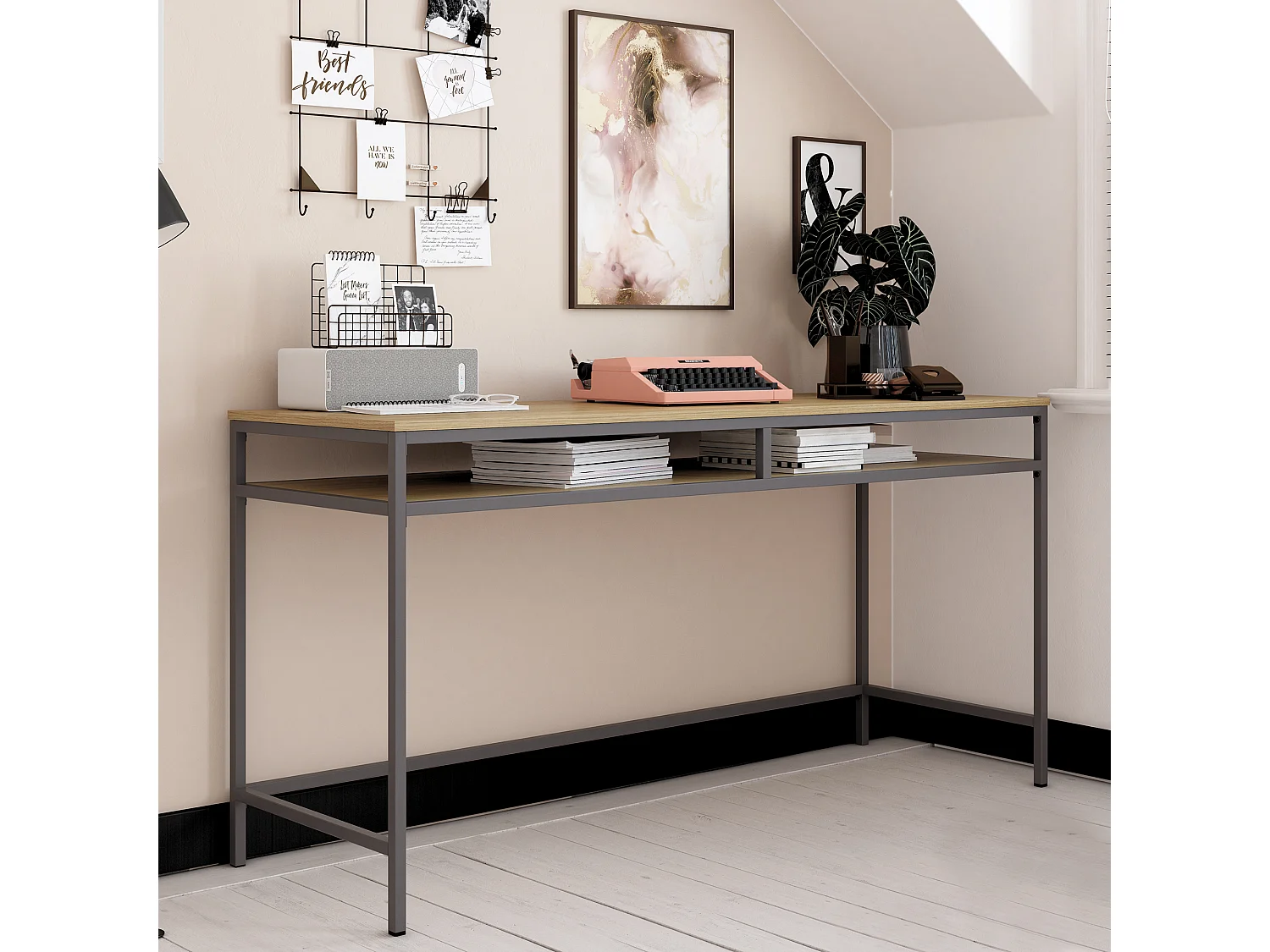 Bradford Computer Desk. Grafietgrijs
