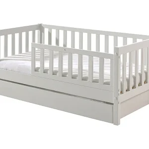 Cama Vipack Tod 70X140 com Estrado de Molas e Gaveta Branco PETITS-MEUBLES Cama Vipack Tod 70X140 com Estrado de Molas e Gaveta Branco PETITS-MEUBLES