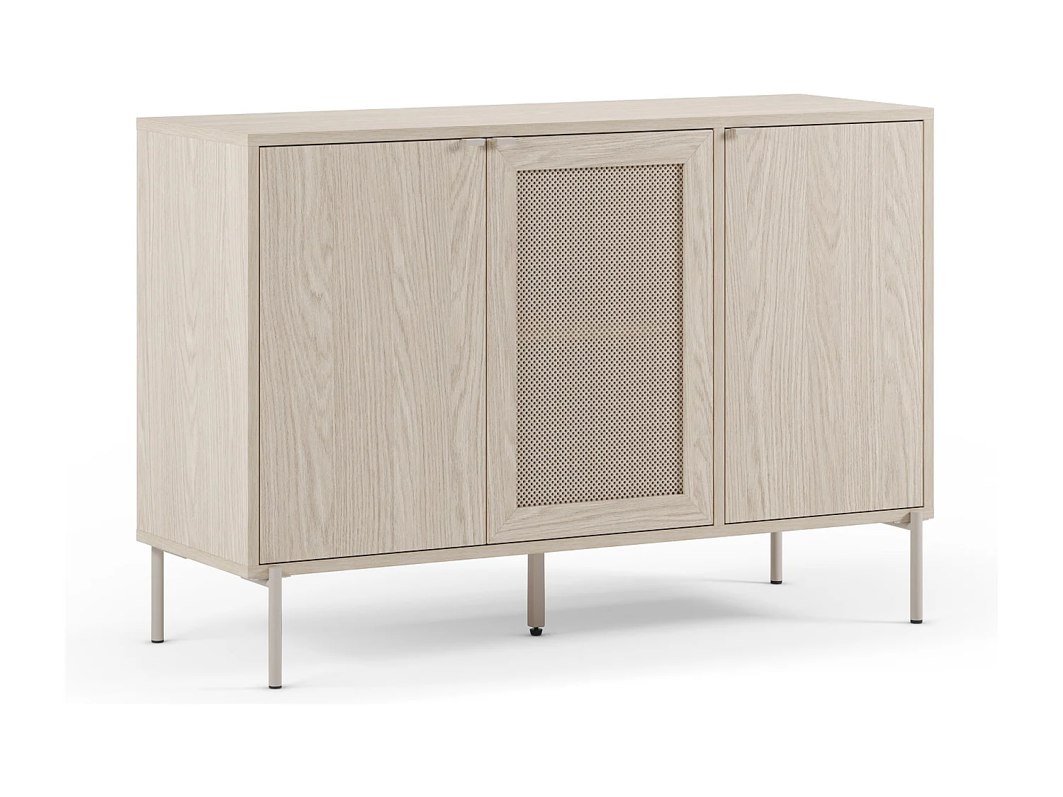 Buffetkast met 3 deuren en metalen poten, 125 x 80 cm