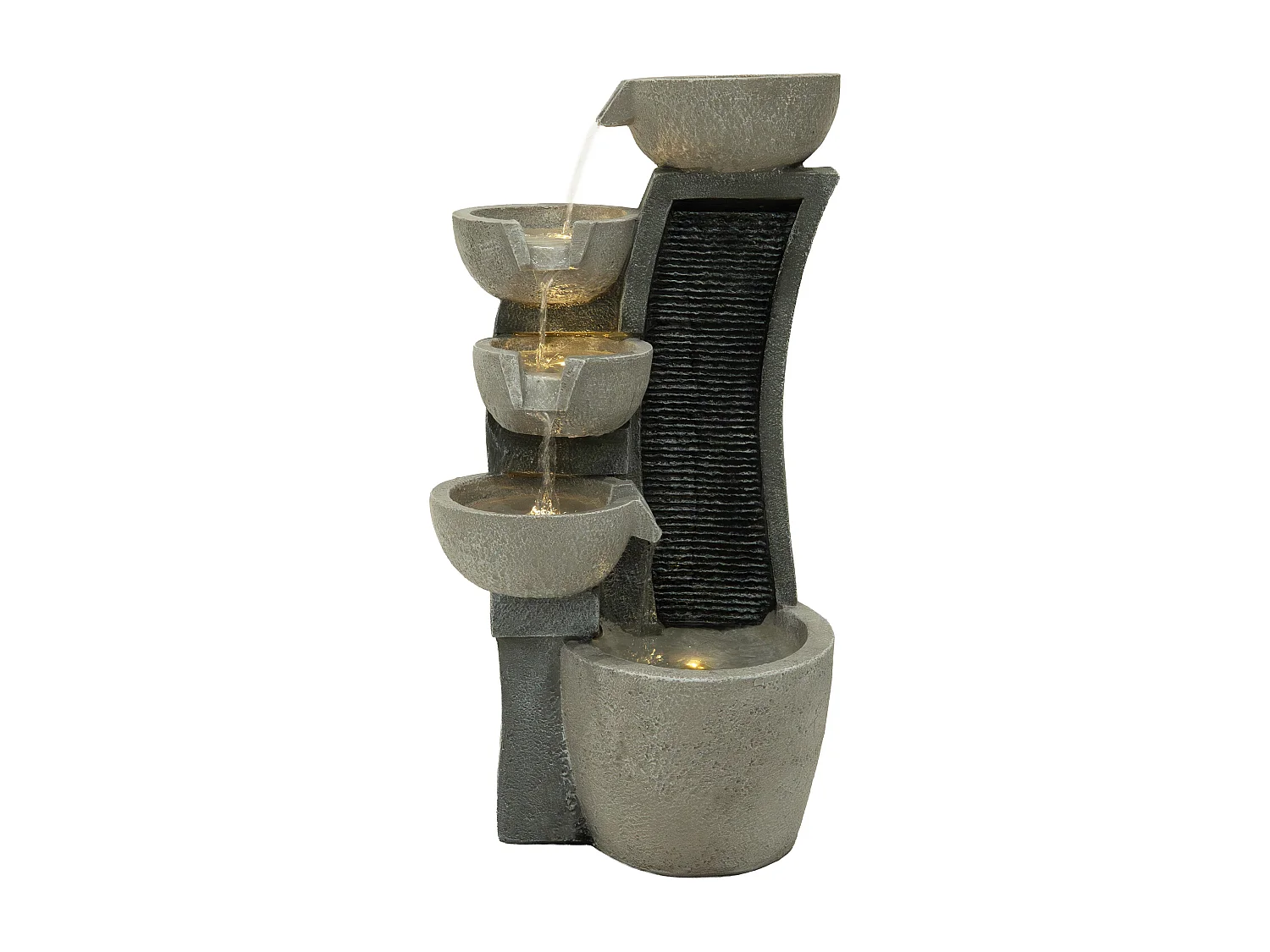 Cascade Buiten Waterornament Elektrisch Tuin Fontein LED Pomp Sleek Streams