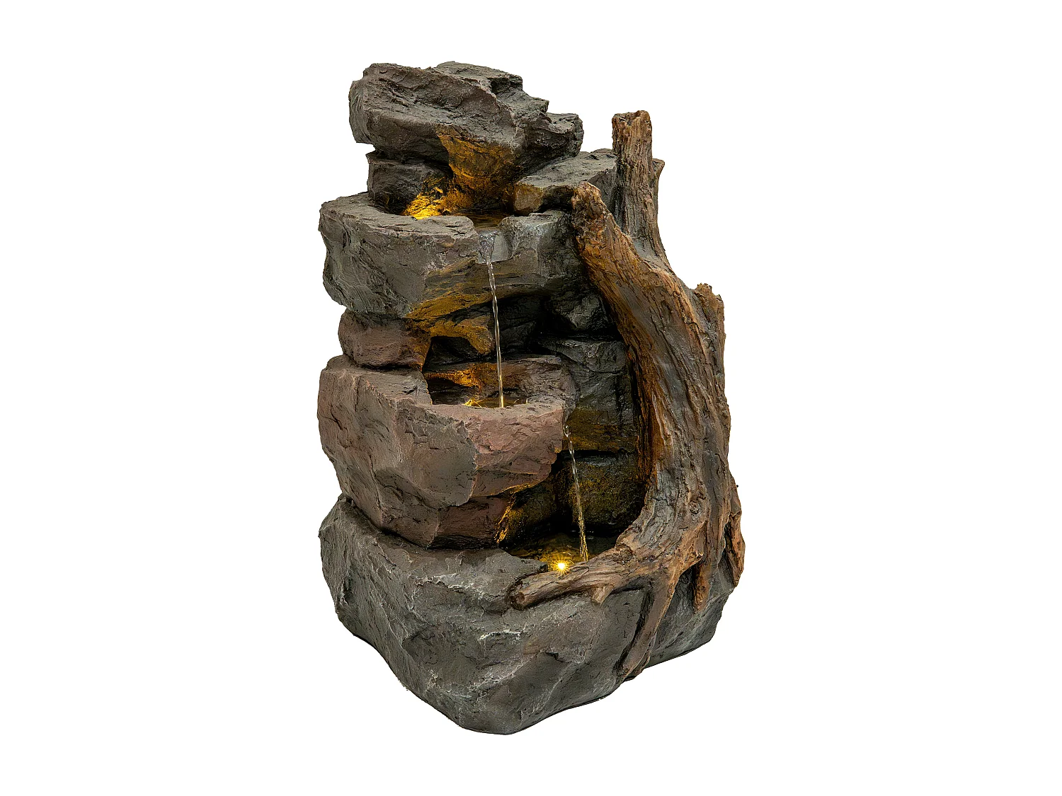 Cascade Buiten Waterornament Elektrisch Tuin Fontein LED Pomp Willow Springs