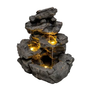 Cascade Buiten Waterornament Elektrisch Tuin Fontein LED Pomp Rustic Rapids Cascade Buiten Waterornament Elektrisch Tuin Fontein LED Pomp Rustic Rapids