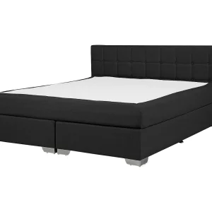 Boxspring stof zwart 160 x 200 cm ADMIRAL