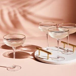 Set van 4 champagne coupes TOPAZ 450 ml Transparant Set van 4 champagne coupes TOPAZ 450 ml Transparant