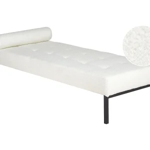 Chaise longue CHINON Bouclé Wit Chaise longue CHINON Bouclé Wit