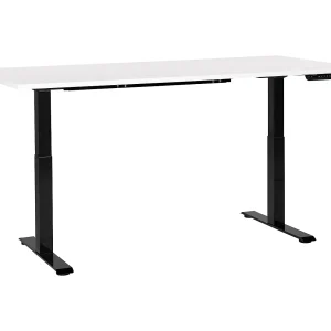 Bureau elektrisch verstelbaar wit/zwart 180 x 80 cm DESTINES