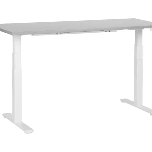 Bureau elektrisch verstelbaar grijs/wit 160 x 72 cm DESTINES