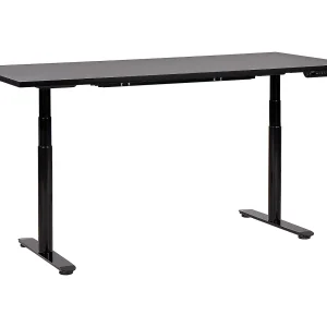 Bureau elektrisch verstelbaar zwart 180 x 80 cm DESTINAS