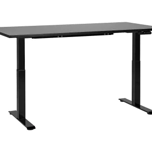 Bureau elektrisch verstelbaar zwart 160 x 72 cm DESTINES