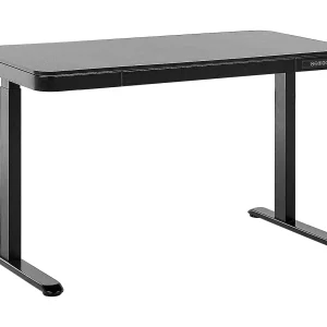 Bureau elektrisch verstelbaar met USB-poort zwart 120 x 60 cm KENLY