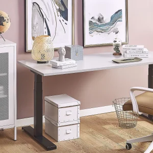 Bureau elektrisch verstelbaar grijs/zwart 130 x 72 cm DESTIN II