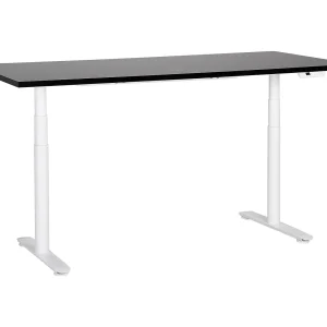 Bureau elektrisch verstelbaar zwart/wit 180 x 80 cm DESTINAS