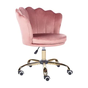 Bureaustoel fluweel roze MONTICELLO II Bureaustoel fluweel roze MONTICELLO II