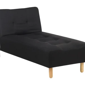 Chaise longue stof zwart ALSTEN Chaise longue stof zwart ALSTEN