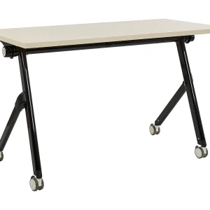 Inklapbaar bureau BENDI Lichtbruin 120 cm 60 cm met wielen Inklapbaar bureau BENDI Lichtbruin 120 cm 60 cm met wielen