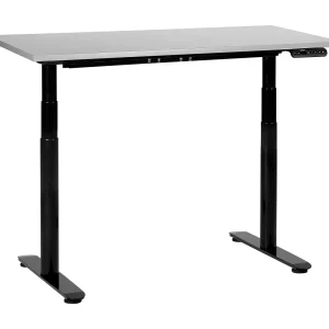 Bureau elektrisch verstelbaar grijs/zwart 120 x 72 cm DESTINAS