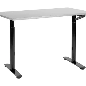 Bureau handmatig verstelbaar grijs/zwart 120 x 72 cm DESTINAS Bureau handmatig verstelbaar grijs/zwart 120 x 72 cm DESTINAS