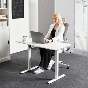 Bureau elektrisch verstelbaar wit 120 x 60 cm TAVARES