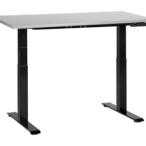 Bureau elektrisch verstelbaar grijs/zwart 120 x 72 cm DESTINES