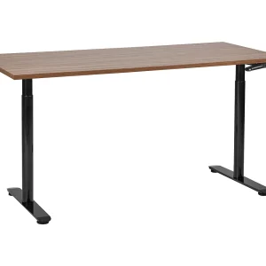 Bureau handmatig verstelbaar donkerbruin/zwart 160 x 72 cm DESTINAS Bureau handmatig verstelbaar donkerbruin/zwart 160 x 72 cm DESTINAS