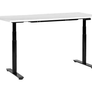 Bureau elektrisch verstelbaar wit/zwart 160 x 72 cm DESTINAS