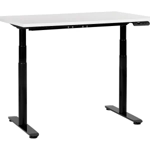 Bureau elektrisch verstelbaar wit/zwart 120 x 72 cm DESTINAS