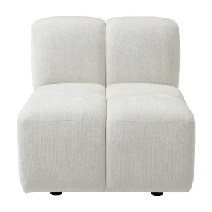 Fauteuil in getextureerde stof van gebroken witte kleur CARLIVI Fauteuil in getextureerde stof van gebroken witte kleur CARLIVI