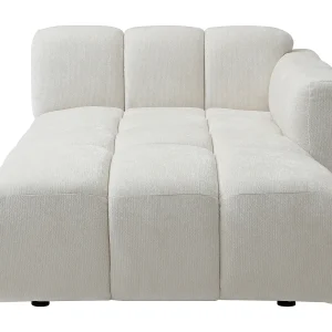 Chaise longue rechts in gebroken wit getextureerde stof CARLIVI Chaise longue rechts in gebroken wit getextureerde stof CARLIVI