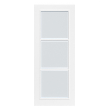 Arne & Bodil binnendeur ABB104 mat glas met blanke rand – wit afgelakt – glaslat wit