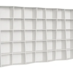 Moderne boekenkast Trek 7-modules Eiken wit Moderne boekenkast Trek 7-modules Eiken wit