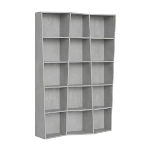 Moderne boekenkast Trek 3-modules Walnoot Moderne boekenkast Trek 3-modules Walnoot