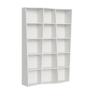 Moderne boekenkast Trek 3-modules Eiken wit Moderne boekenkast Trek 3-modules Eiken wit