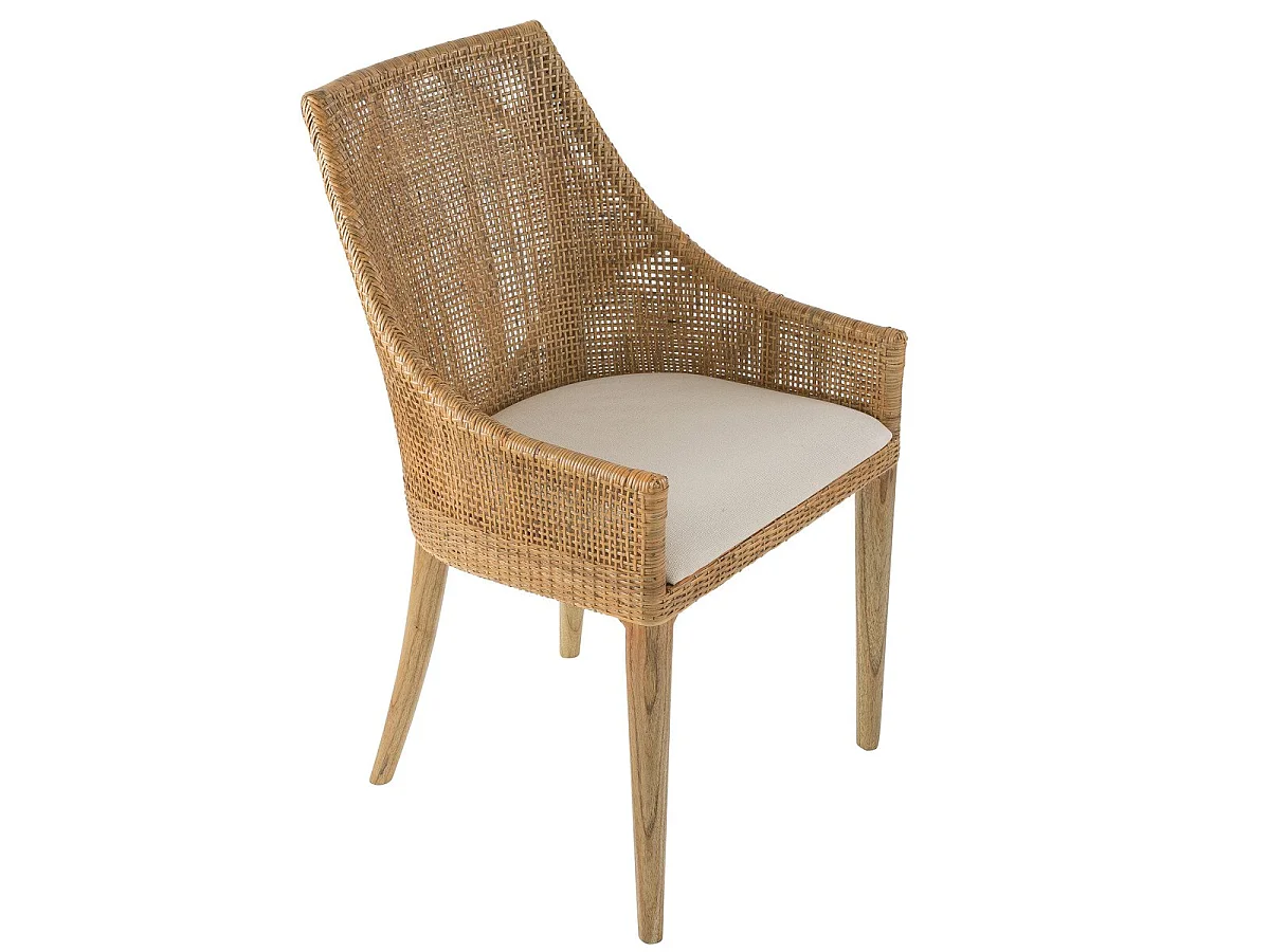 Chaise en rotin H 88cm - JULIE