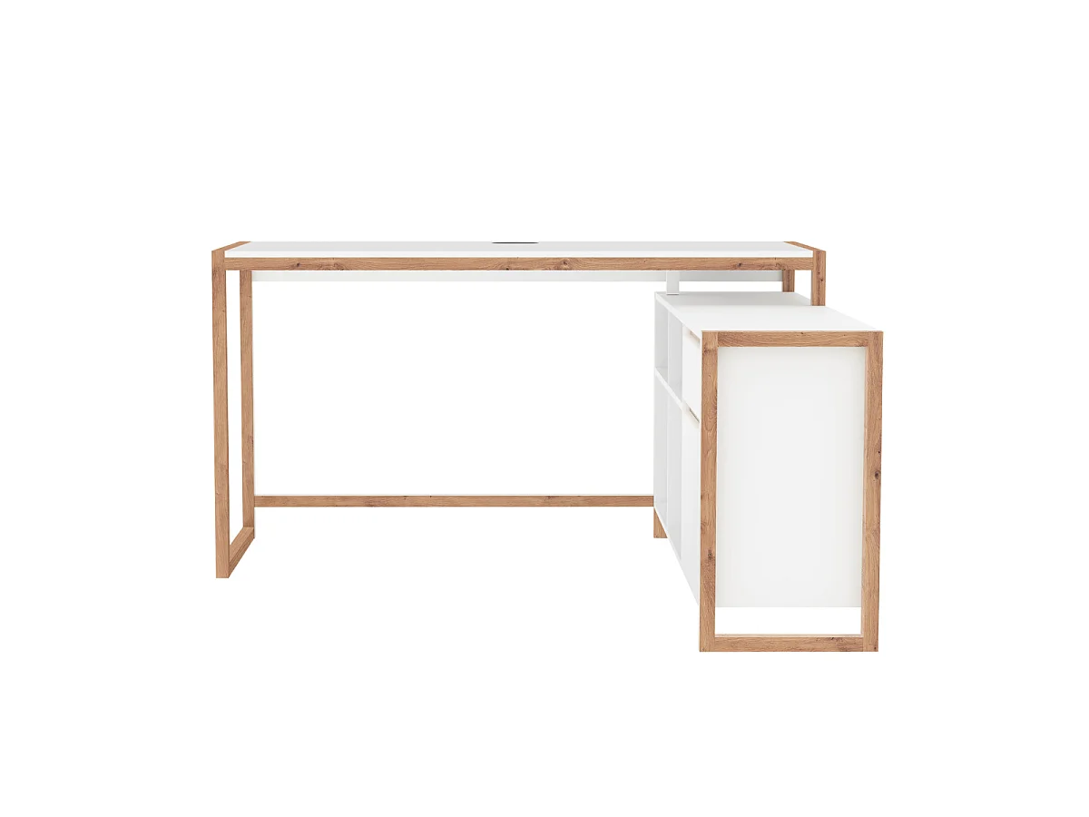 Bureau 4 vakken, 1 deur en 1 lade L139 cm - DENVER