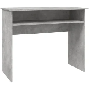 Bureau 90x50x74 cm bewerkt hout betongrijs