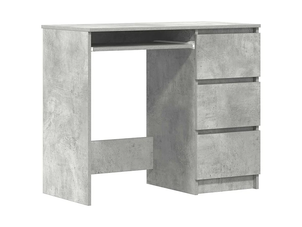 Bureau 90x45x76 cm bewerkt hout betongrijs