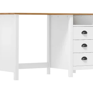 Bureau Hill 3 lades 120x50x74 cm massief grenenhout Bureau Hill 3 lades 120x50x74 cm massief grenenhout