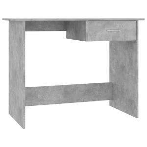 Bureau 100x50x76 cm bewerkt hout betongrijs Bureau 100x50x76 cm bewerkt hout betongrijs