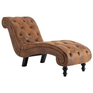 Chaise longue kunstsuède bruin Chaise longue kunstsuède bruin