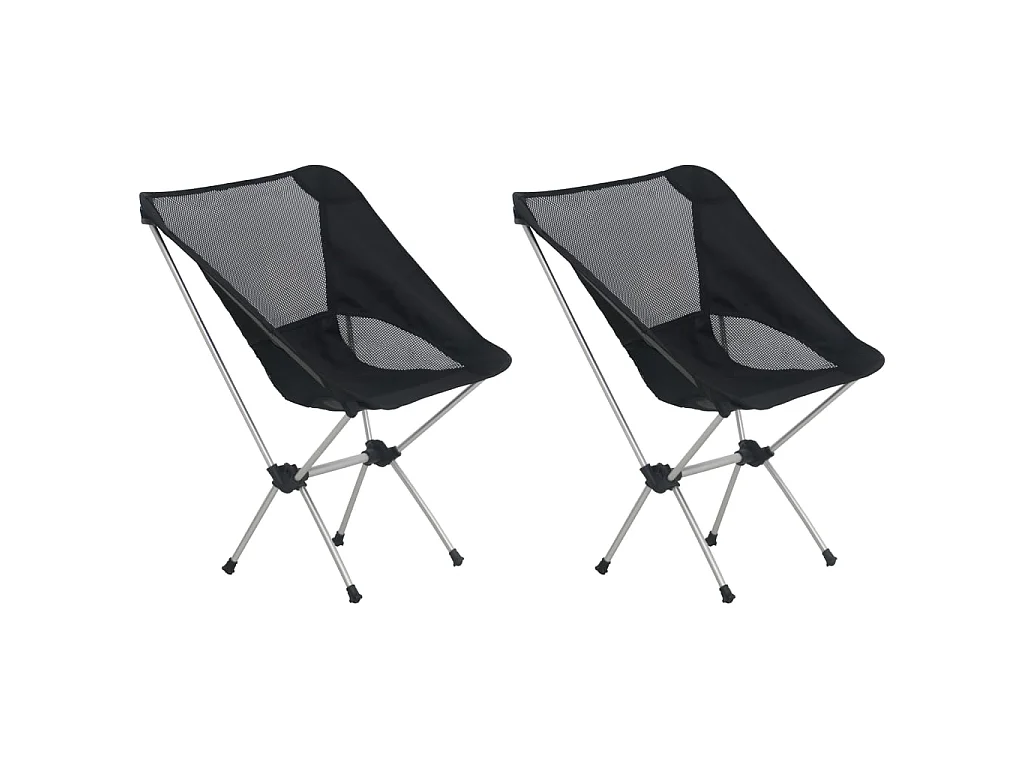Campingstoelen 2 st met draagtas 54x50x65 cm aluminium