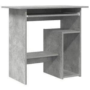 Bureau 80x45x74 cm bewerkt hout betongrijs Bureau 80x45x74 cm bewerkt hout betongrijs