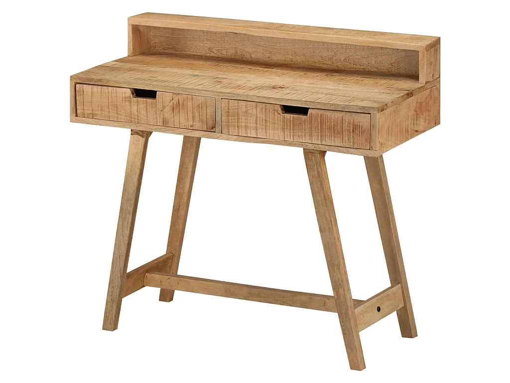 Bureau 100x45x90 cm massief ruw mangohout