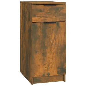 Bureaukast 33,5x50x75 cm bewerkt hout gerookt eikenkleurig Bureaukast 33,5x50x75 cm bewerkt hout gerookt eikenkleurig