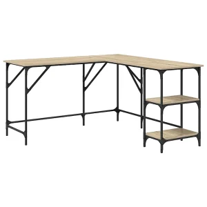 Bureau 139x139x75 cm bewerkt hout sonoma eikenkleurig Bureau 139x139x75 cm bewerkt hout sonoma eikenkleurig